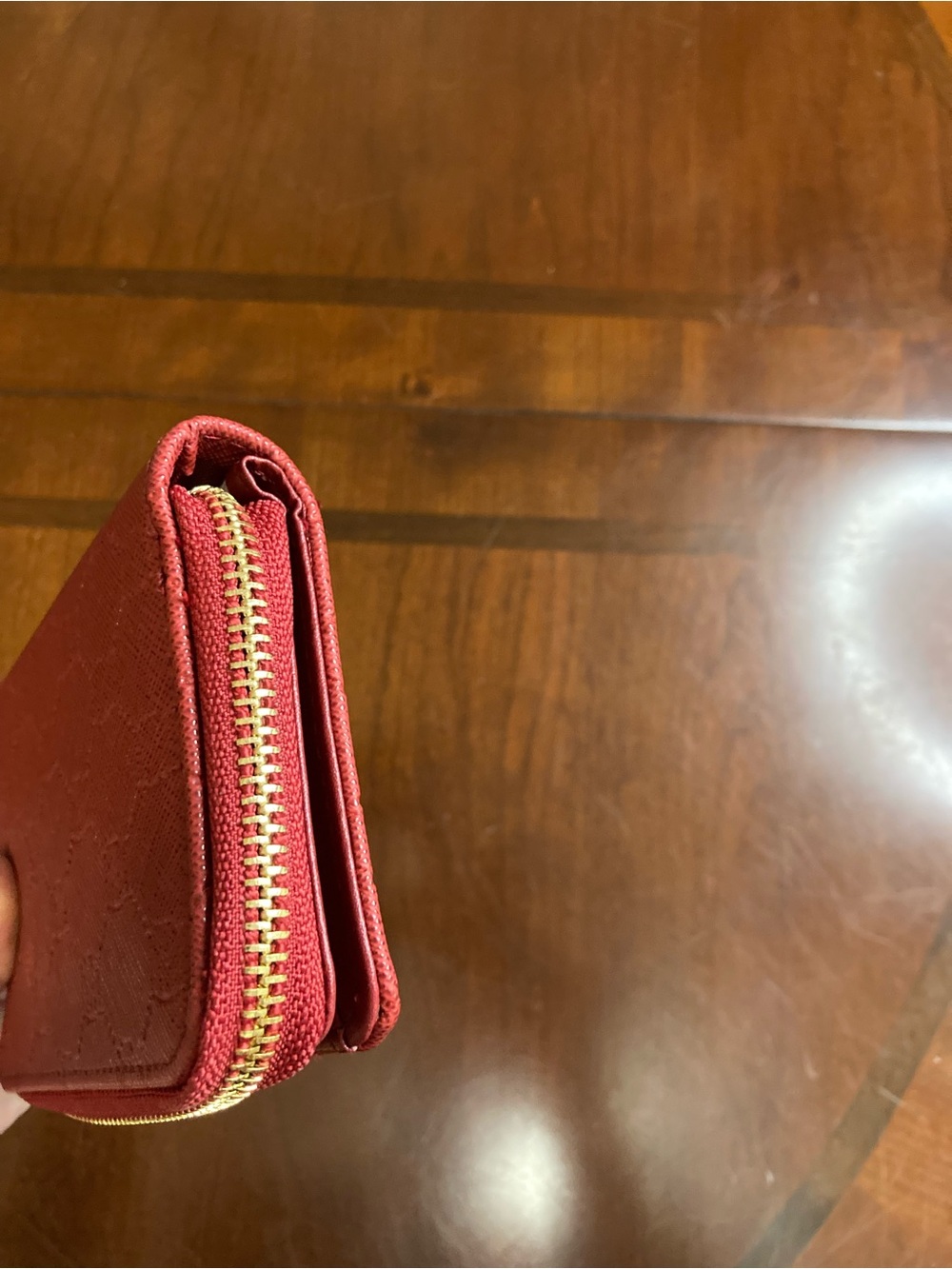 Badgley Mischka Wine Red Vegan Leather Wallet NWT - Picture 5 of 9